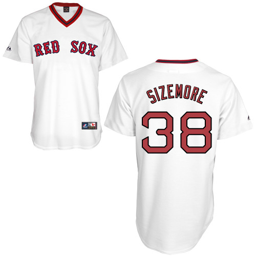 Grady Sizemore #38 Youth Baseball Jersey-Boston Red Sox Authentic Home Alumni Association MLB Jersey